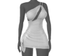 White Ruched Mini Dress