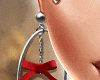 Bow Earring Red