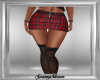 Red Plaid Skirt w/ Stock