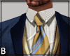 Blue Gold Suit Tie
