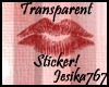 Dark Red Kisses Sticker