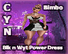 Bimbo BlknWyt Power Dres