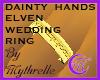 Dainty Elven Weddng Ring