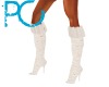 (PC) knee boots white