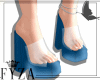 F! Lurex Sandal Blue