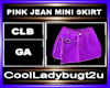PINK JEAN MINI SKIRT