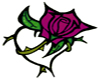 purple rose heart tat