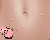 belly pink piercings