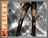 P~ cheetah torn jeans