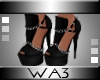 WA3 Chained Heels-BlkSlv