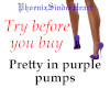 Pretty in purple pumps