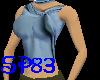 Blue sleeveless shirt