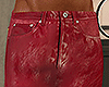 RED LEATHER JEANS