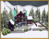 Winter snow cottage