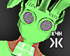 Neon green bunny mask