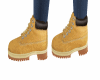 brown/cream timberlan