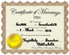 Wedding Certificate K&J