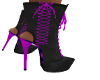 Black & Purple lace Boot