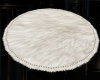 White Fur Round Rug