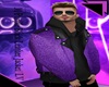 M Purple Blk Leather J