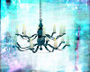 blue chandelier