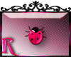 *R* Pink Ladybug Sticker