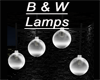 black & white ball lamps