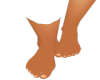 flat feet w/orange nails