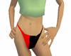 Red Black Bikini bottom