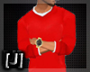 [J]Red|V|Sweater|