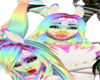 Rainbow Zebra Ears