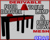 4 Drawer Sofa Table Mesh