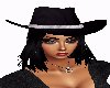 Cowgirl Hat - Black Hair