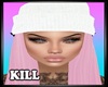 Beanie White Pink