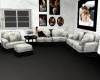 Blk/Wht Sofa Set