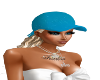 Teal Blue Hat w/Blonde
