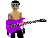 Purple metal guitar