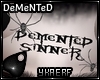 Demented Sinner Head Tat