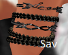 Emo Black Bracelets (L)