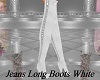 Jeans Long Boots White