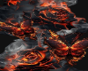 Smoking fire rose bg