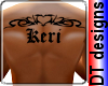 Keri tribal back tattoo