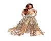 chiffon golden gown