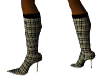 {SL} Black Plaid Boots