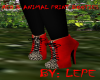 Red & Animal Print Bootz