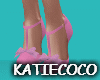 Spring pastel bow heels