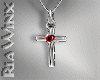 Ruby Cross Silver
