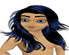 blue n black rave  hair