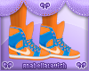 *B* blue&orange sneakers