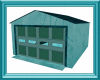 Pitch Roof Garage Teal